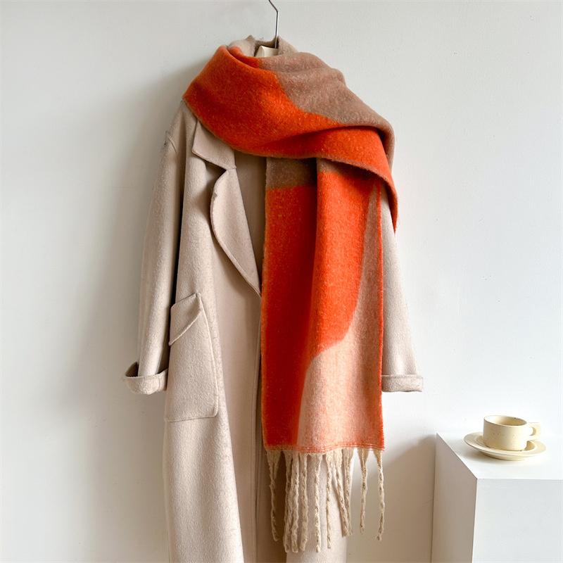 New  Cashmere Scarf Shawl Thicked  Warm Blanket Long Tassels Soft Shawls Neck Wraps Pashmina Scarves Ladies' Luxury Scarf
