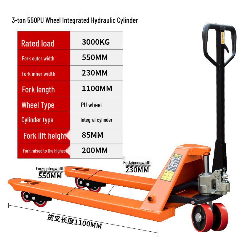 Manual Hydraulic Forklift 2 Ton Pallet Jack & 3 Ton Electric Forklift