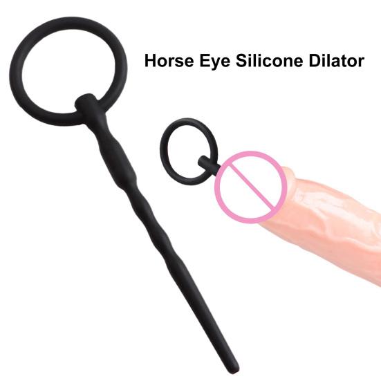 Urethral Tube Rod Hollow Convenient Silicone Urethral Dilator Stimulation Stopper for Adult Men