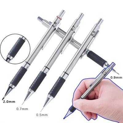 Metal Mechanical Pencil 0.5/0.7/0.9/2.0MM Movable Pencil Anti-slip Propelling Pencil  Students