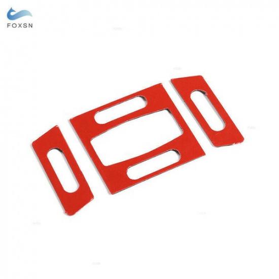 3Pcs CARBON FIBER CENTER AC CONTROL PANEL TRIM COVER For 04-10 E60 530i 528i M5