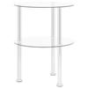 Day and Night - Day and Night Side Table 2 Levels Transparent Tempered Glass 38 Cm