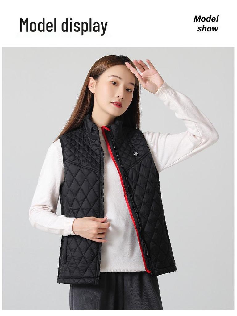USB-Charged Smart Heating Vest with Adjustable Size for Men & Women - Dual Control, Nine-Zone Winter Warmth