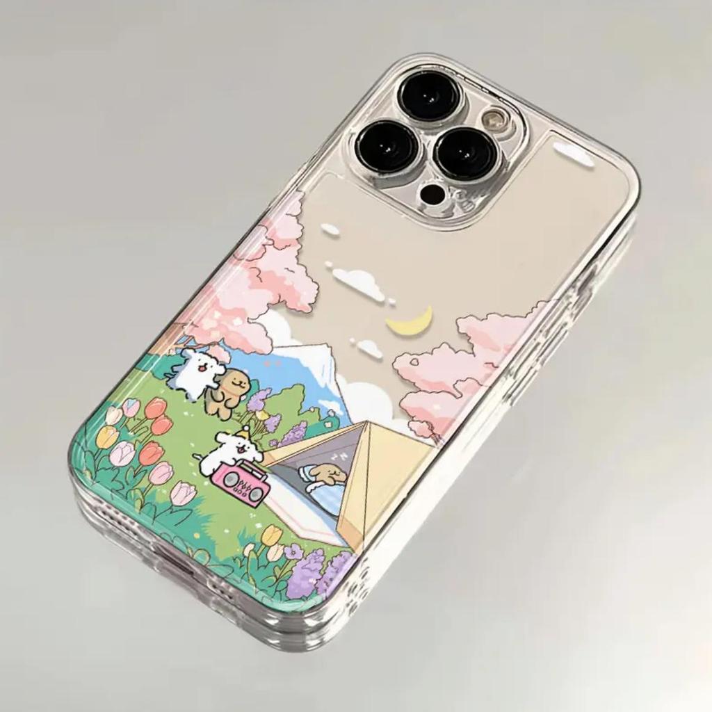 Cute Teddy Bear Doll Phone Case For iPhone 11 12 13 14 15 16 Pro Max 7 8 Mini Plus SE X XS XR Clear Funda
