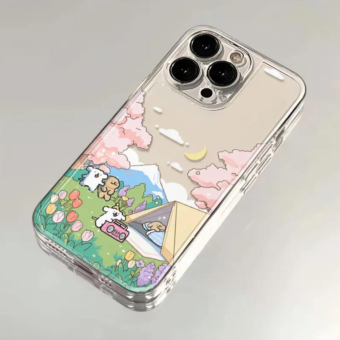 

Cute Teddy Bear Doll Phone Case For iPhone 11 12 13 14 15 16 Pro Max 7 8 Mini Plus SE X XS XR Clear Funda iphone 13