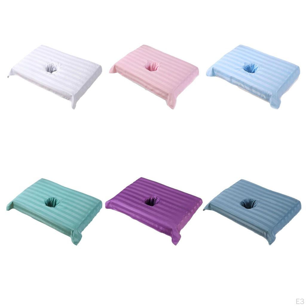 Beauty Bed Sheet Full Cover, Massage Face Towel with Breath Hole, Cotton Table