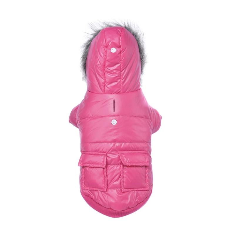 

Waterproof Dog Jackets Winter Clothing Hoodie Coat Pet Kitten Clothes Costume XXL рожевий