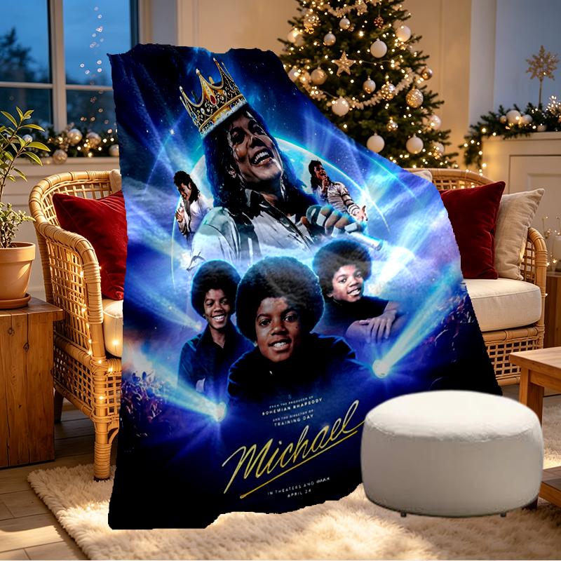 Coperta Stampata Michael Jackson - Morbida e Confortevole, per Camera da Letto, Viaggio, Divano, Decorazione Casa - Regalo di Compleanno Natale per Amico
