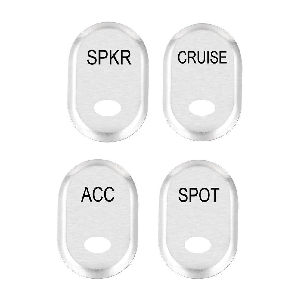 4x Chrome Rocker Panel Switch Button Cover Fits For Harley Electra Glide 96~06