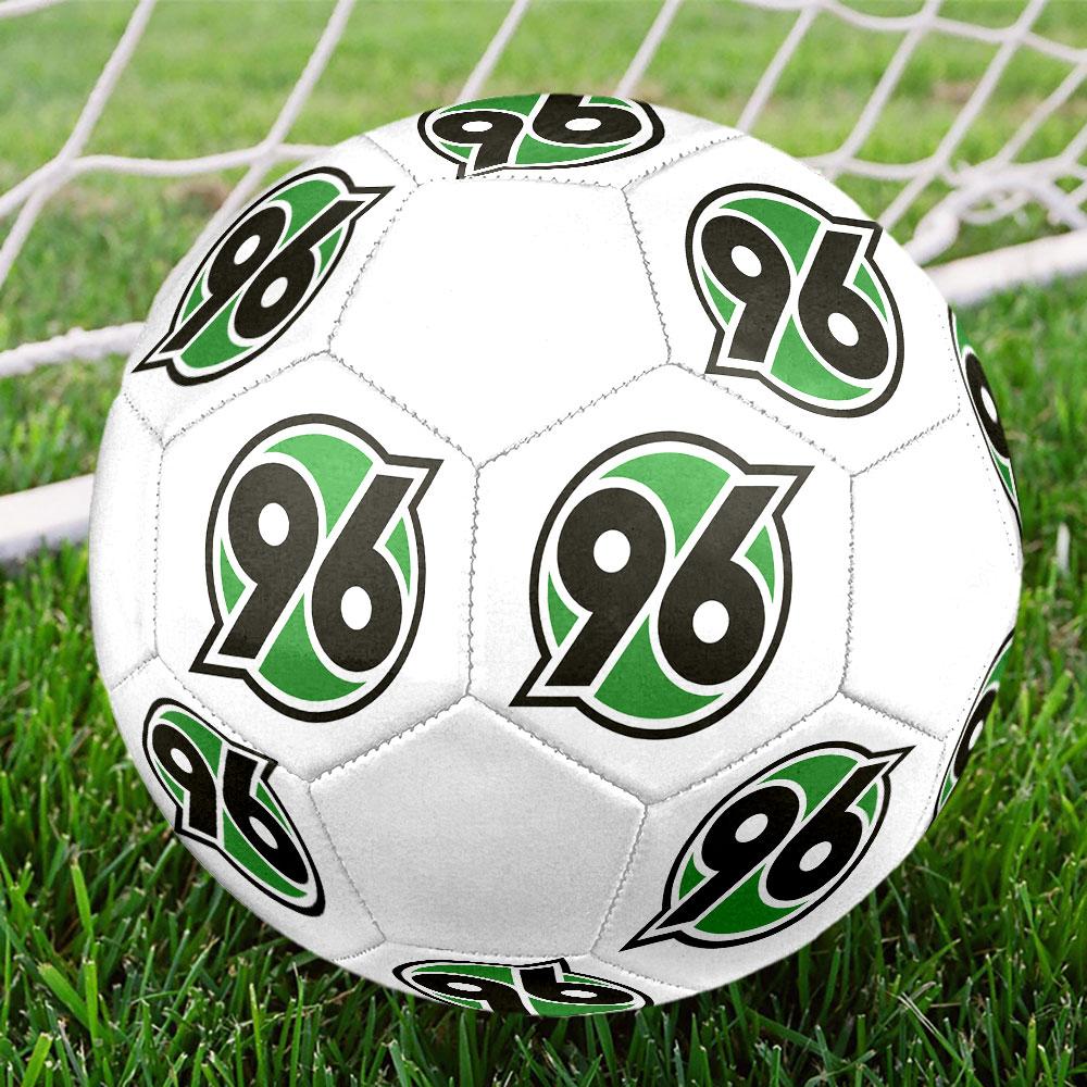 Hannover 96 FC Size 5 Soccer Ball, Machine-Stitched PVC, Durable & High Bounce, All Ages Fit, Fan Merchandise, Matches & Outdoor Use.
