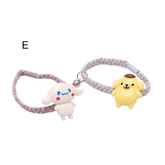 1 Pár Gumiček do Vlasů Kreslená Panenka Přívěsek Pletení Magnetické Přísavky Gumičky do Vlasů Nejlepší Přítel Vysoký