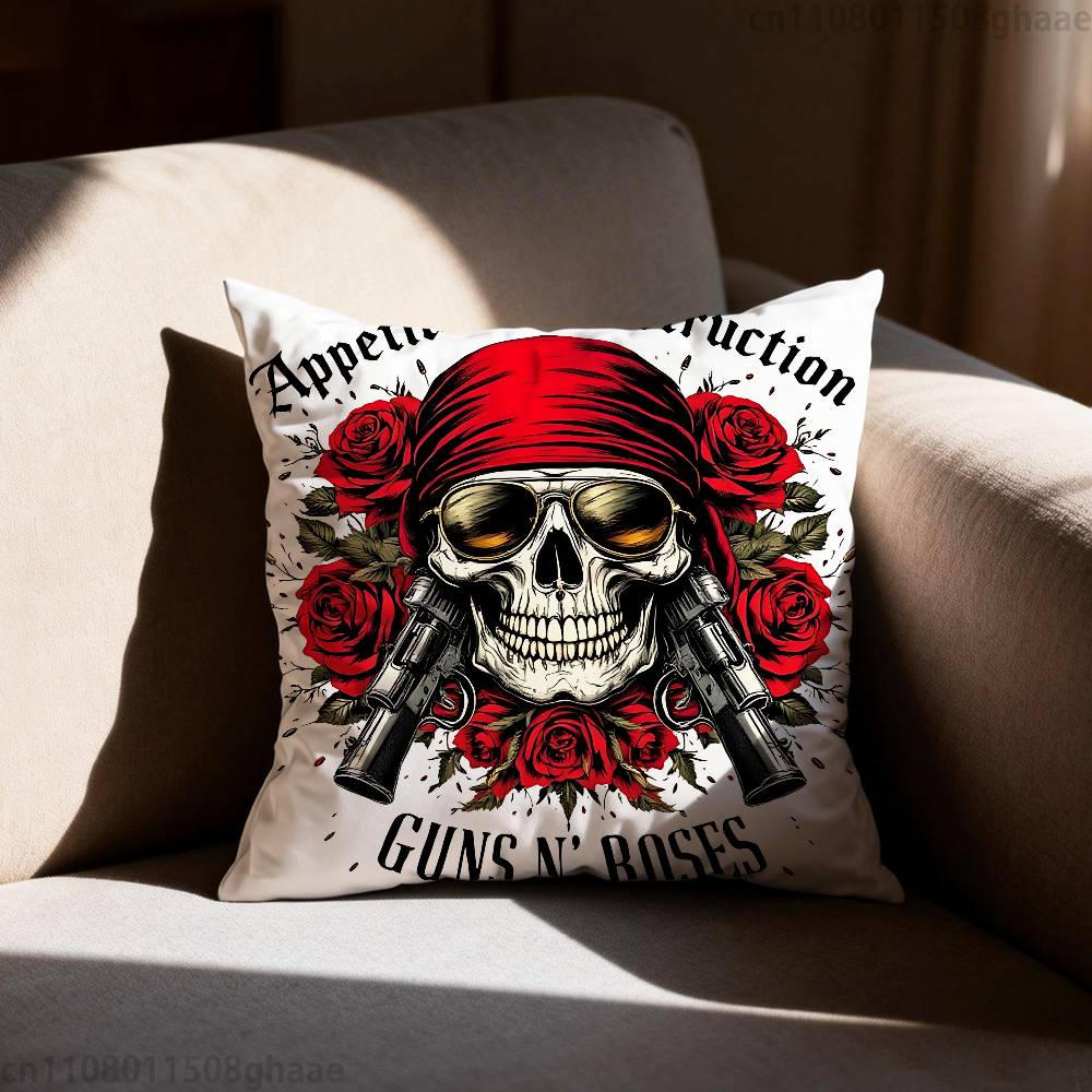 GGuns N RRoses Pillow Case Pillow Case Living Room Sofa Cushion Cover Suitable For Home Bedroom Room Decoration