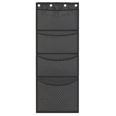Door Hanging Toy Organizer 4 Layers Large Capacity Hanging Toy Storage Pockets Bag Black for Kids
