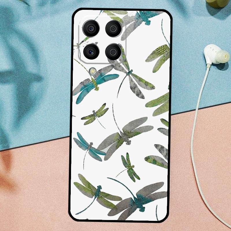 Floral Colorful Dragonfly For Samsung Galaxy M21 M31 M11 M13 M33 M53 M16 M06 M12 M14 M15 M35 M55 M34 M54 M32 M52 Case