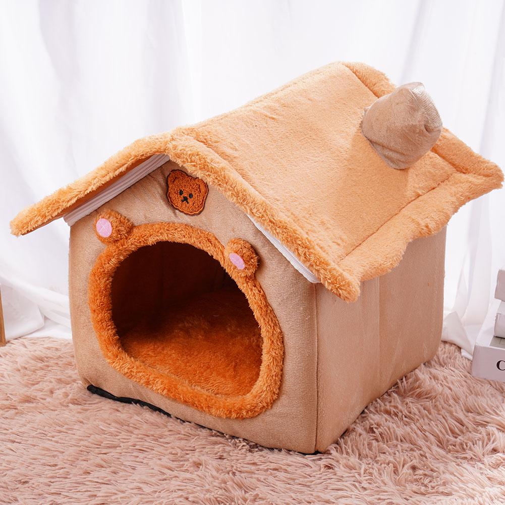 2026 All Season Dog House Style Bed Tent House Dog Kennel Cat Bed Removable Washable Pet Bed For Super Mini Dog Cat Warm House
