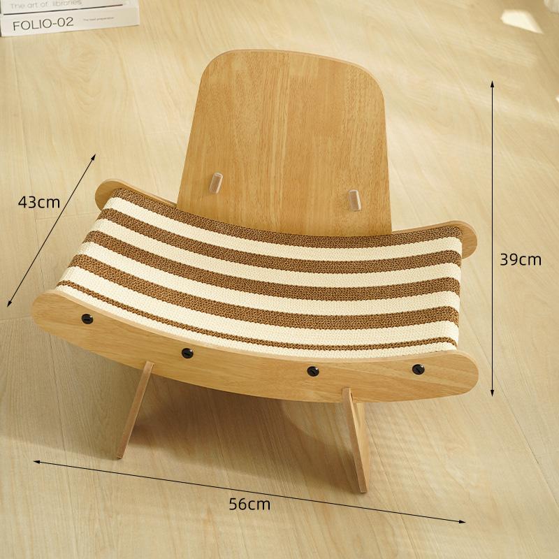 

Extra Thick Corrugated Cat Scratching Pad 2-Tone Cat Bed Lounge Large Vertical Scratch Board Durable Non-Shedding Pet Furniture