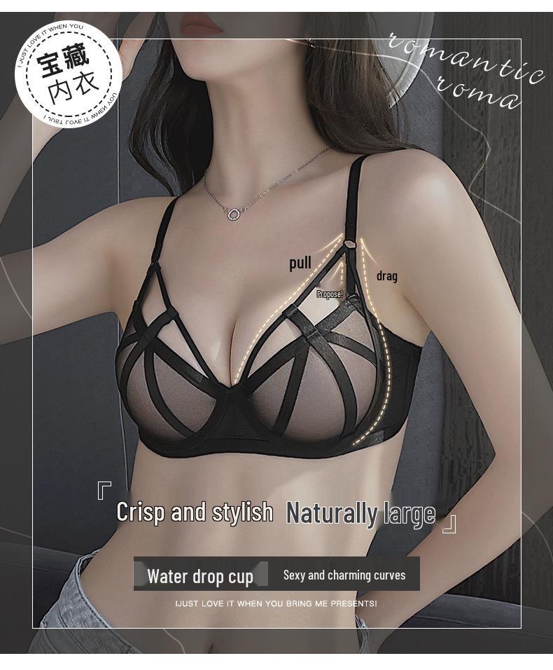 Adjustable Sexy Lingerie Set for Small Busts: Gathered, Anti-Sagging, Side Support, New Popular Style