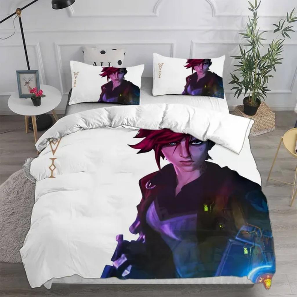 3D Arcane Anime Bedding Set Duvet Cover Set Gift for Your Friends Bed Linen Twin Full Queen King Bedding Comforter Sets Arcane