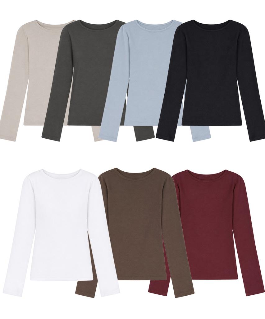 Koso Organic Basic Long Sleeve T-Shirt (7 Colors) (Type A)