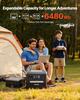 Portable Power Station, 2400W Portable Solar Generator with 200W Foldable Solar Panel, 2160Wh Expandable LiFePO4 Battery Backup with 10 Output Ports &