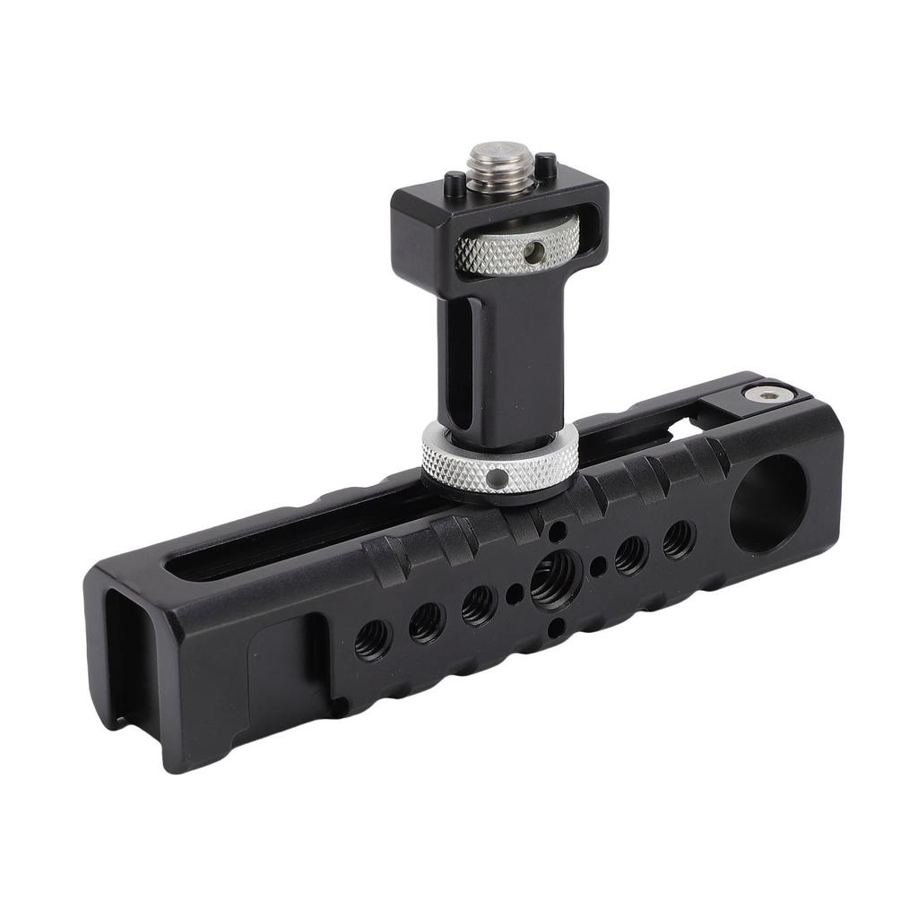 Aluminum Alloy Camera Cage Top Handle with 1 4in Screw Hole 3 8in Locating Screw Cold Shoe Mount Photography Accessories