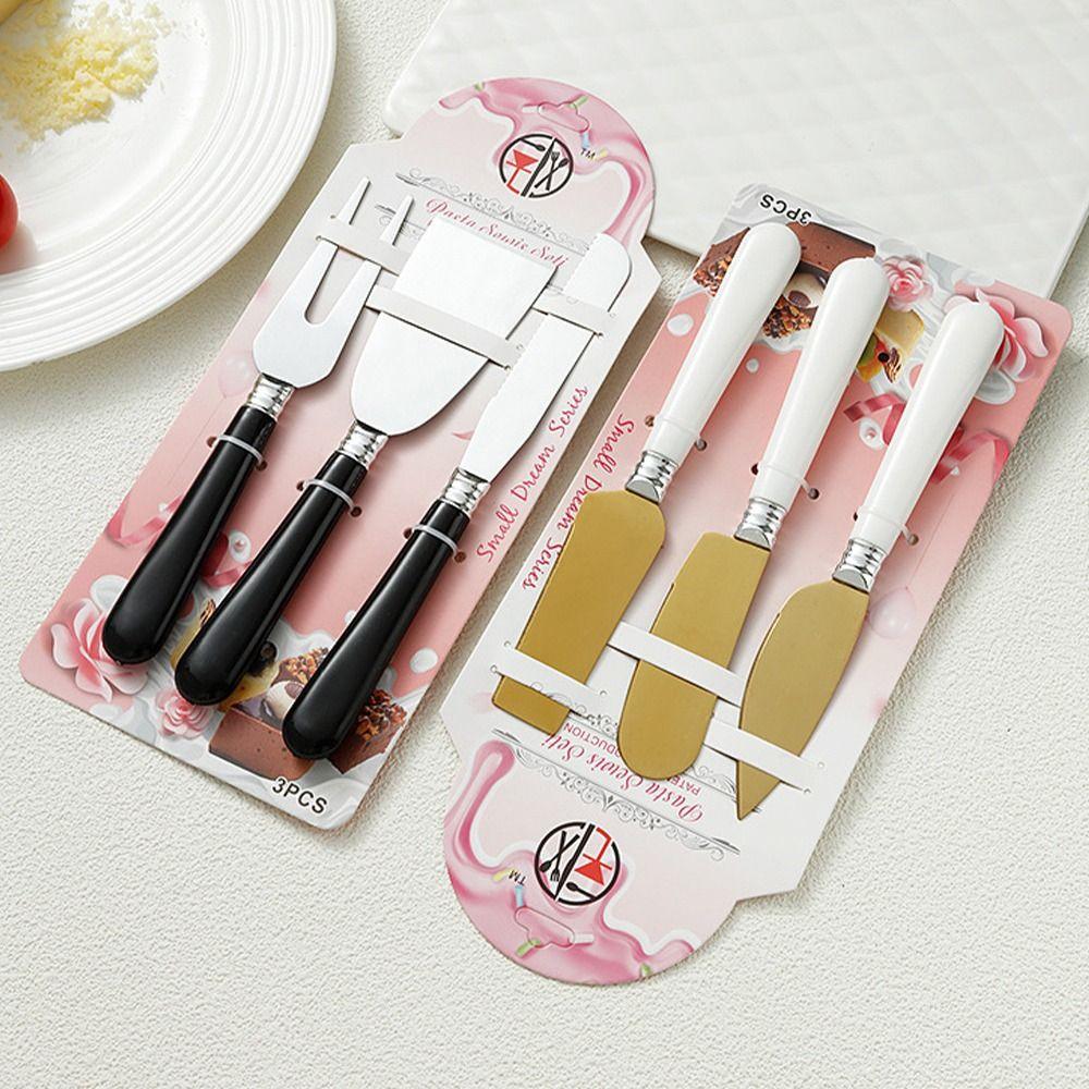 Stainless Steel Cheese Shovel Fork Set Reusable Cake Shovel Cheese Tools Dessert Knife  Kitchen