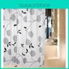 Stylish Peva Black Peony Waterproof Shower Curtain Ideal For Enhancing Any Bathroom Decor