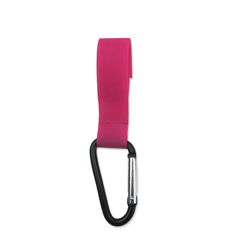 Metal Carabiner Stroller Hook with Nylon Velcro for Mummy Bags