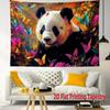 Garden and Panda Design Digital Printing Polyester Wall Tapestry Suitable for Use In Living Rooms Bedrooms Offices Bars Party