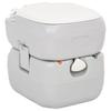 Vidaxl WC Portatile da Campeggio, Grigio-Bianco, 22+12 L, Hdpe