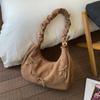 Suede Matte Bag Women's New Large-capacity Bow Shoulder Messenger Bag Niche Design Underarm Bag