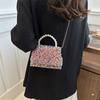 Elegant Black Sequin Evening Shoulder Bag Chic Chain Strap Perfect For Street Style