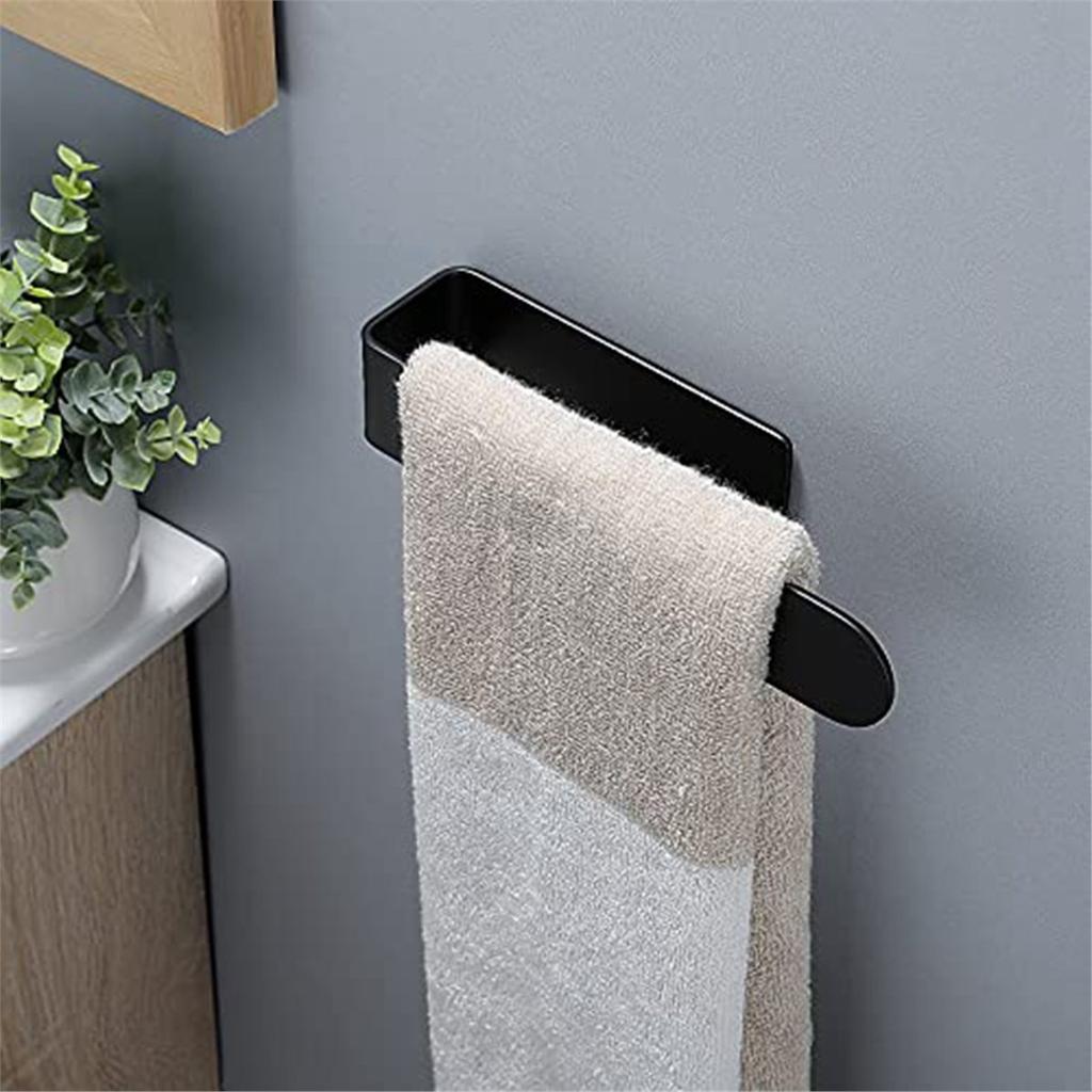 Self-Adhesive For Bathroom Towel Ring-Stainless Steel Hand Towel Holder/Bar-Black Face Design