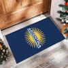 Tappeto in Flanella Stampato Squadra Nazionale di Calcio Argentina Antiscivolo Morbido Poliestere Tappeto per Pavimento Tappetino Decorativo per Interni per Camera da Letto Soggiorno Divano