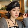 Japanese Sweet Cool Love Metal Buckle Beret Women Autumn Winter Vintage Painter Hat