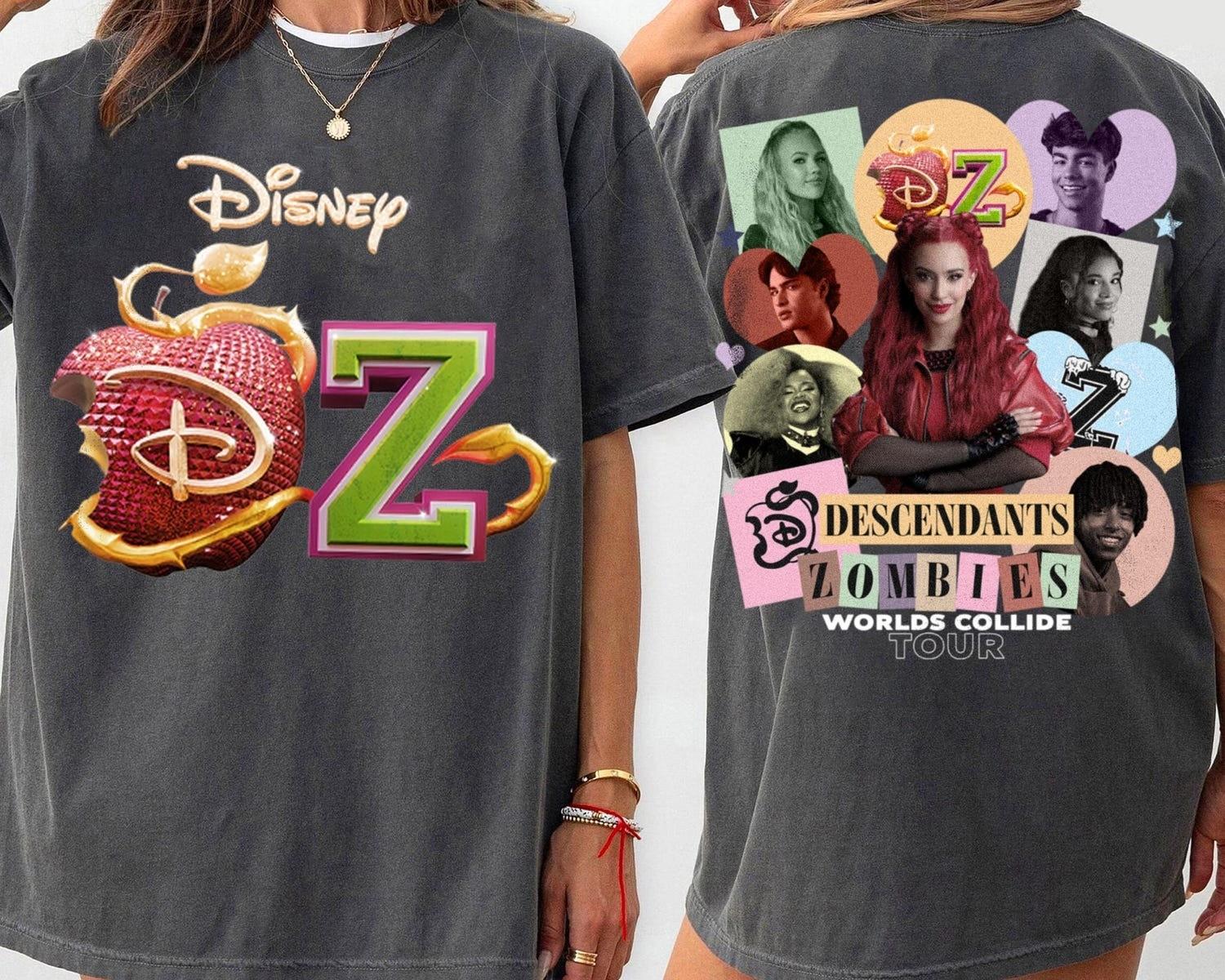 Descendants Zombies World Tour Collide 2025 Shirt, Disneyland Vacation Trip 2025 XL