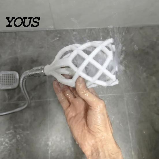 Durable Shower Head Head, 3D Printed Hollow Woven Rainfall Sprayer, Clog-Free Detachable Easy Clean Installation Bathroom Accessory