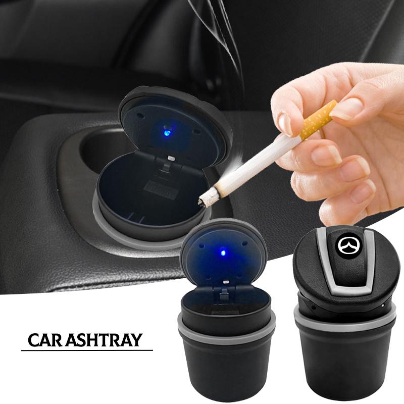 Portable LED Automatic Blue Light Indicator Ashtray Car Accessories For Mazda 3 6 CX5 2 CX3 CX9 MX5 RX8 Axela Demio MS CX5 2 Axela Demio Atenza MS MP