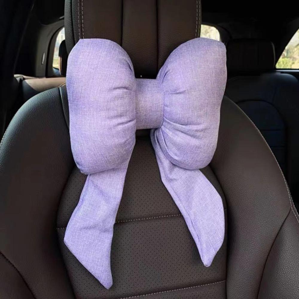 Universal Car Headrest Bowknot Neck Protection Pillow New Car Neck Pillow  Car Interior Accessories