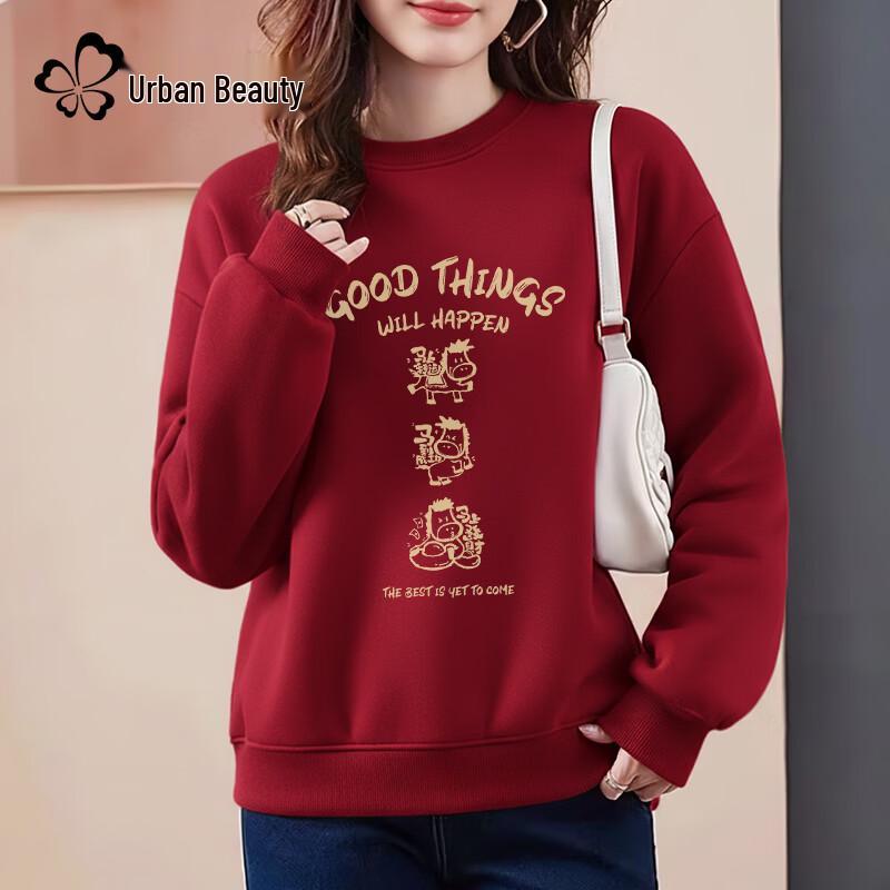 Women s Loose Fit Fleece-Lined Year of the Horse Sweatshirt L