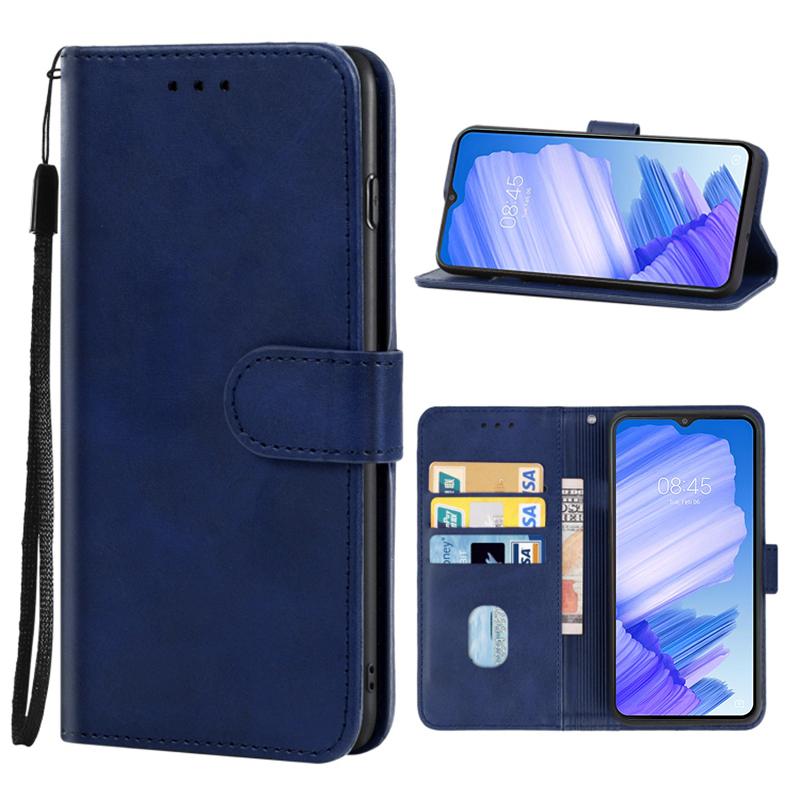 For TECNO Pova Neo 2 4G Calf Texture Leather Phone Wallet Case Stand Phone Cover with Strap