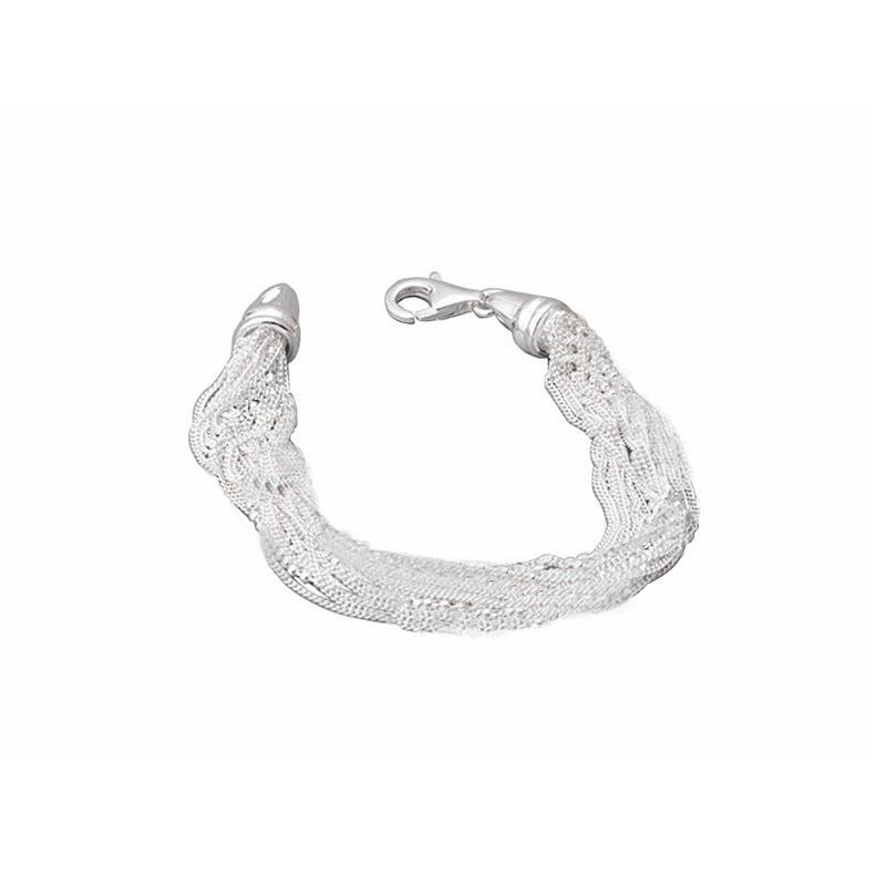 Neues 925 Sterling Silber Mehrschichtiges Kettenform Armband Einfacher Stil Persönlichkeit Damenarmband Geburtstagsgeschenk Exquisiter Schmuck