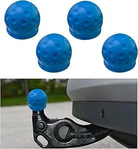 4PCS Rear trailer ball protective Cap - RV Trailer automatic Pull rod cover - durable head cover for trailer connector