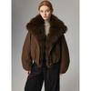 Cappotto Corto in Pelliccia Sintetica Classico da Donna Invernale Stile Coreano Casual Caldo Giacca Imbottita in Cotone