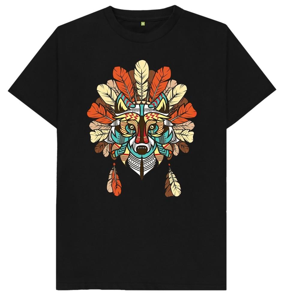 American Native Wolf T Shirt