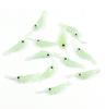 Small Shrimp Soft Luminous Shrimp Soft 100 Perfect for Night Fishing for Sea Black Sea Sea Horse Striped and Worms, Worms, Lures, 3.5cm, Pieces.