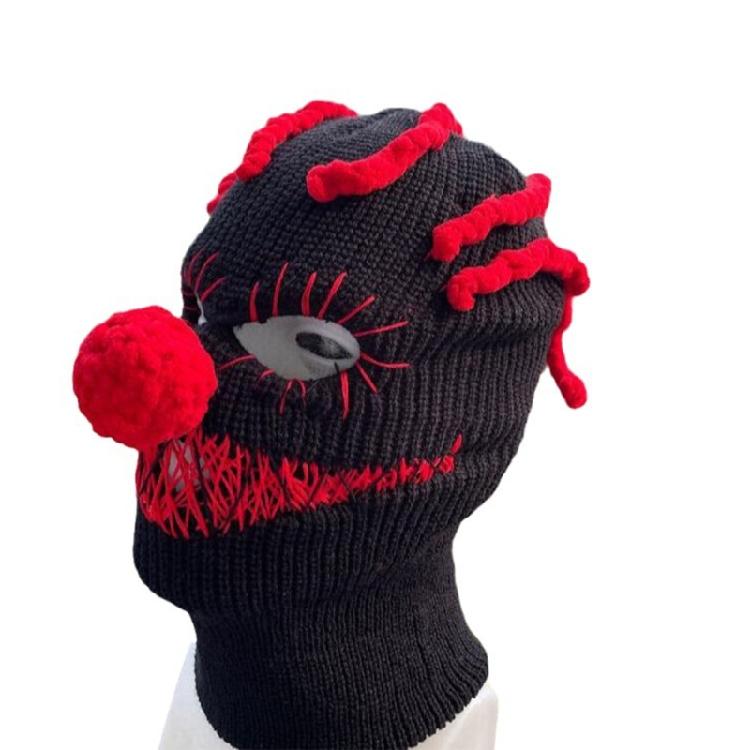 Winter Warm Cap Knit Beanie Hat Halloween Unisex Balaclava Hat Soft Headwear