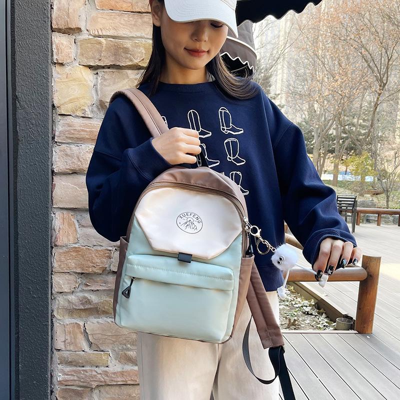 High value backpack Japanese splicing girl college style schoolbag boys and girls high school students junior high school students backpack