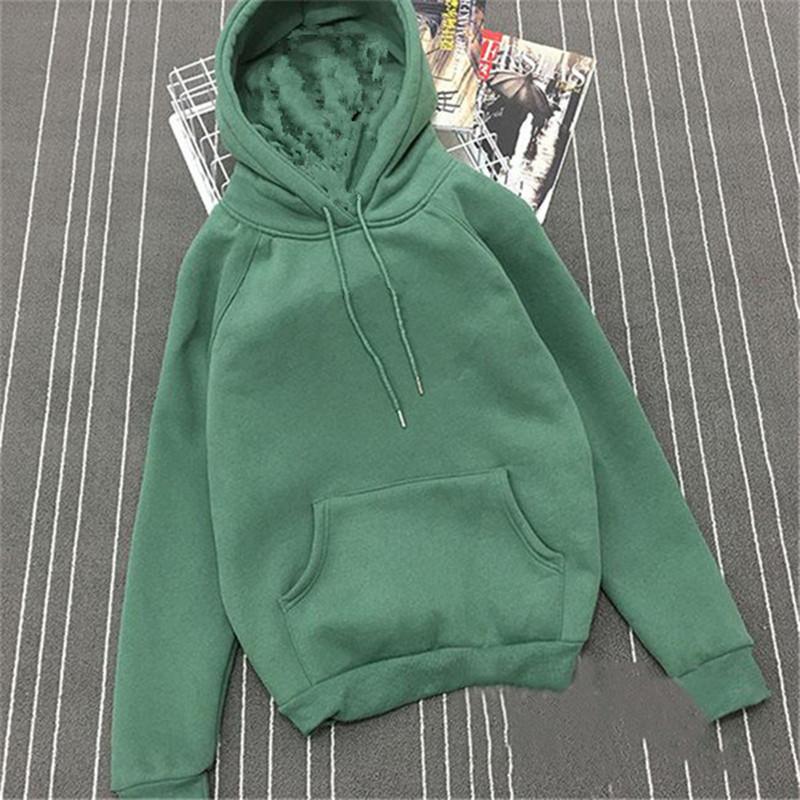 Autumn Winter Women's Fleece Lined Hoodie, Oversized Pullover with Long Sleeves and Solid Color Design, Cozy Warm Sweatshirt for Casual Wear
