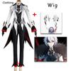 Genshin Impact Arlecchino Il Fante Costume Cosplay Set Completo Parrucca Uniforme Undici Fatui Harbingers Outfit Festa di Carnevale di Halloween